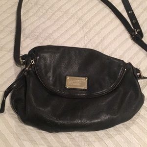 Classic Q Natasha Black Leather Cross Body Bag